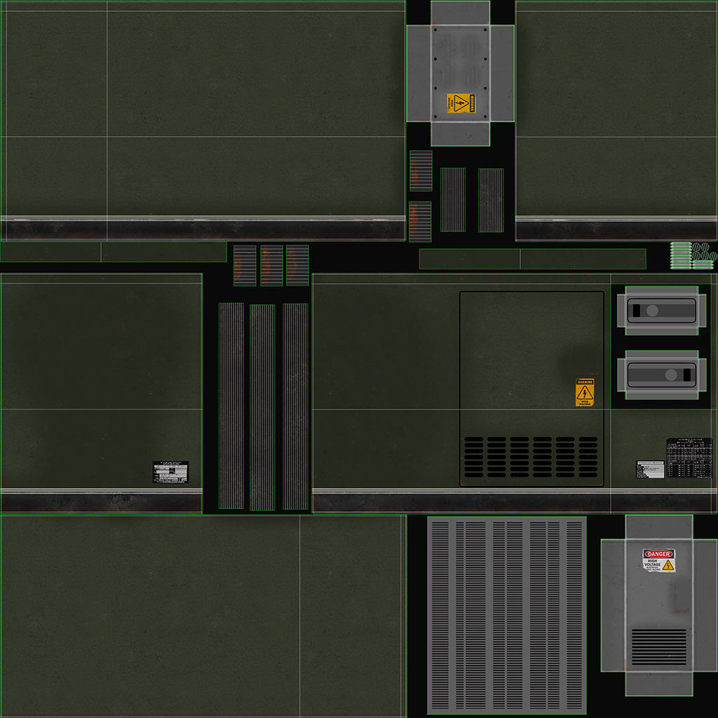 Electrical Box 5 Low-poly 3D model_6