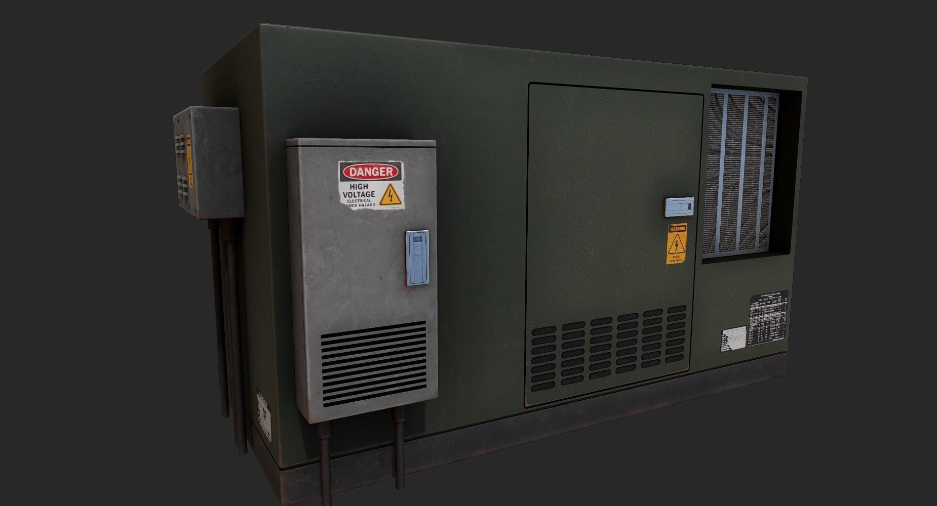 Electrical Box 5 Low-poly 3D model_1