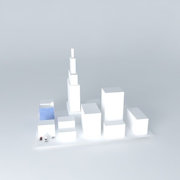 city to ride and walk in Free 3D model_2