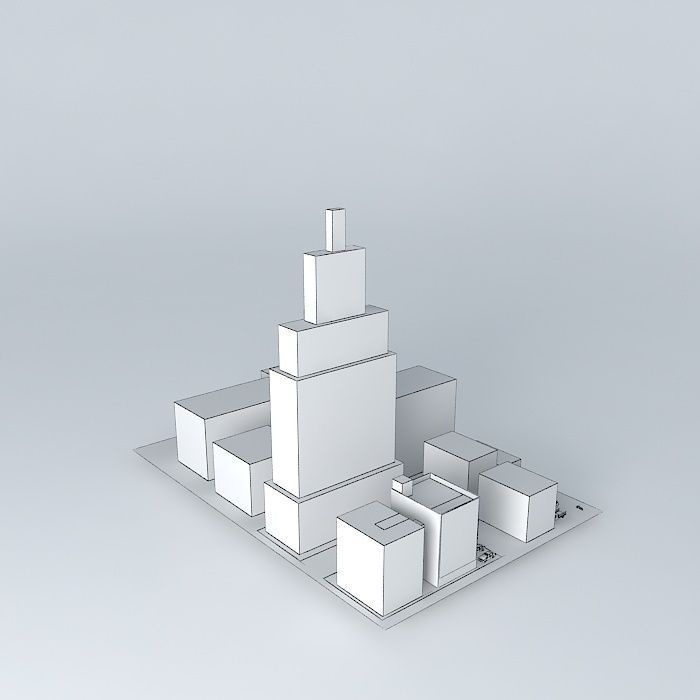 city to ride and walk in Free 3D model_3