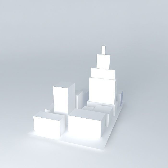 city to ride and walk in Free 3D model_1