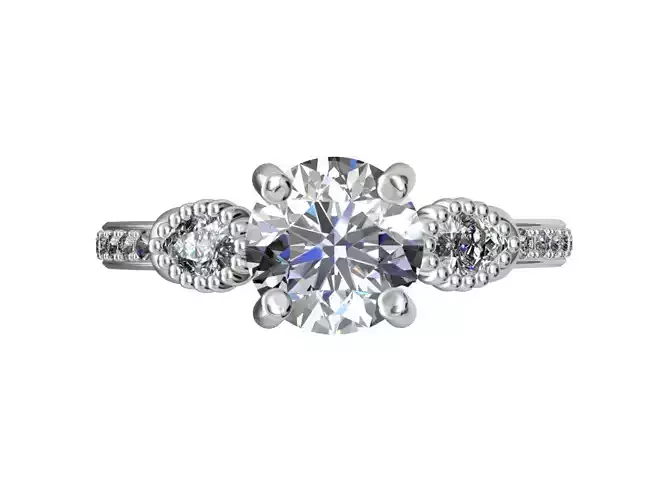 JEWELRY ENGAGEMENT RING STL FILE FOR DOWNLOAD AND PRINT- CC46