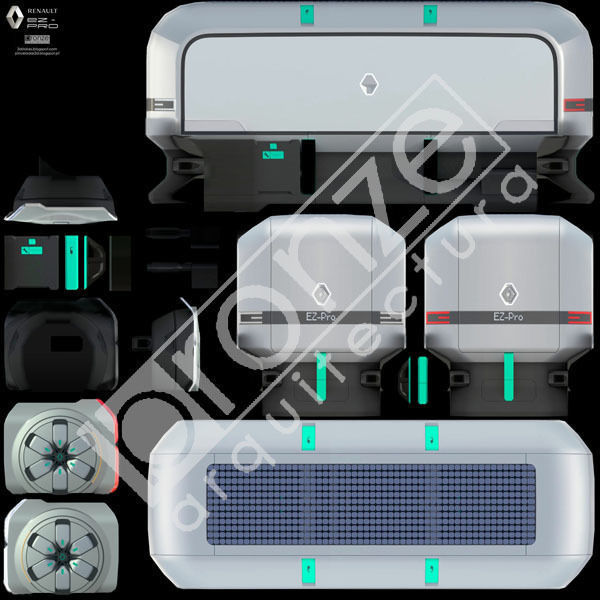 Renault EZ-PRO Concept Low-poly 3D model_23