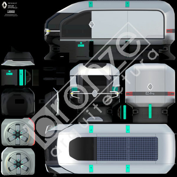 Renault EZ-PRO Concept Low-poly 3D model_22