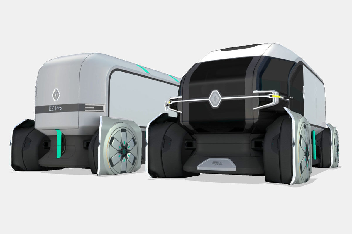 Renault EZ-PRO Concept Low-poly 3D model_4