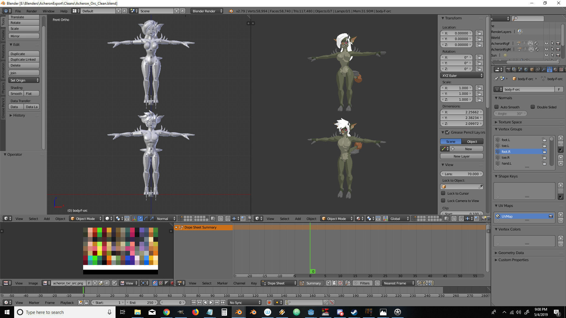 Acheron Orc Clean Low-poly 3D model_10