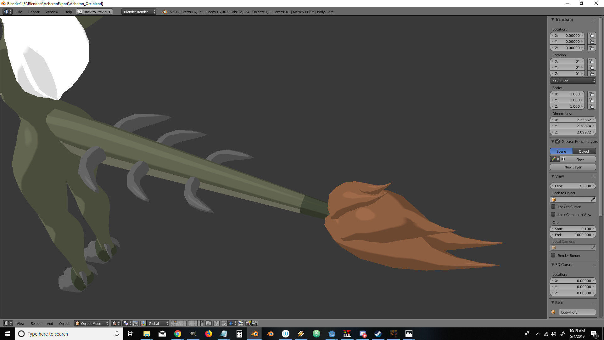 Acheron Orc Clean Low-poly 3D model_15