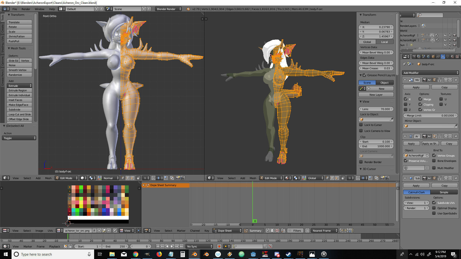 Acheron Orc Clean Low-poly 3D model_11