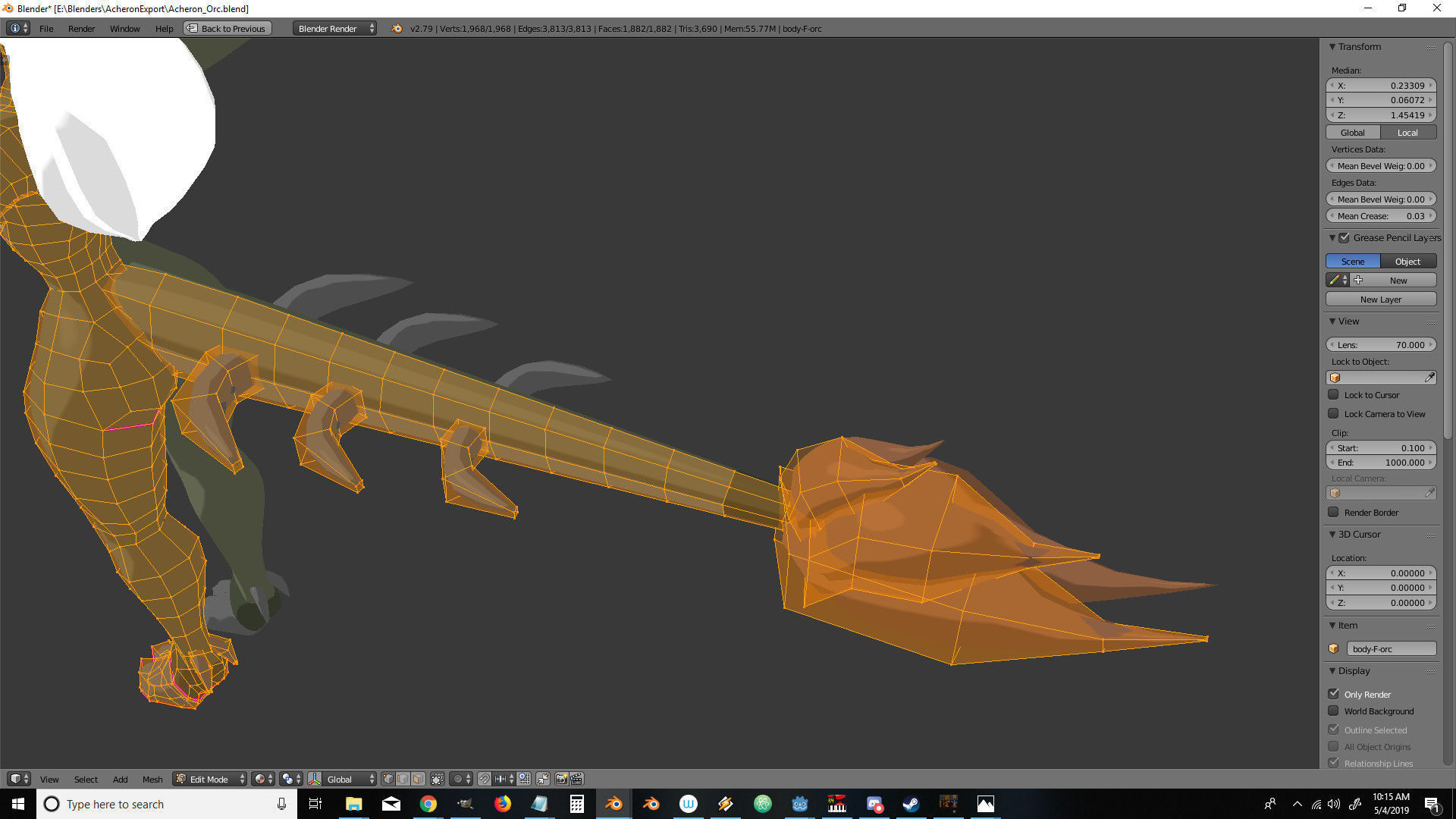 Acheron Orc Clean Low-poly 3D model_16