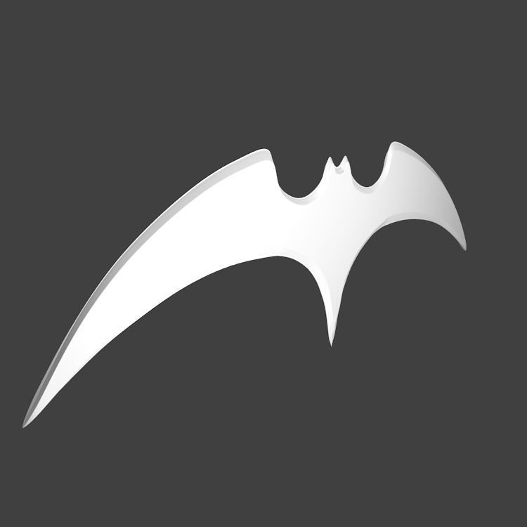 The BATARANG bat symbol Low-poly 3D model_1
