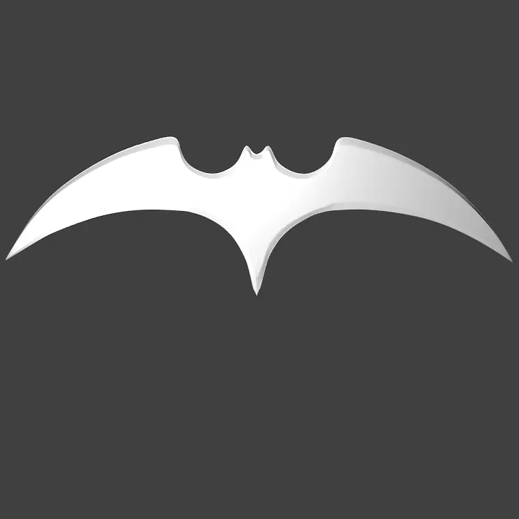 The BATARANG bat symbol Low-poly 3D model_0