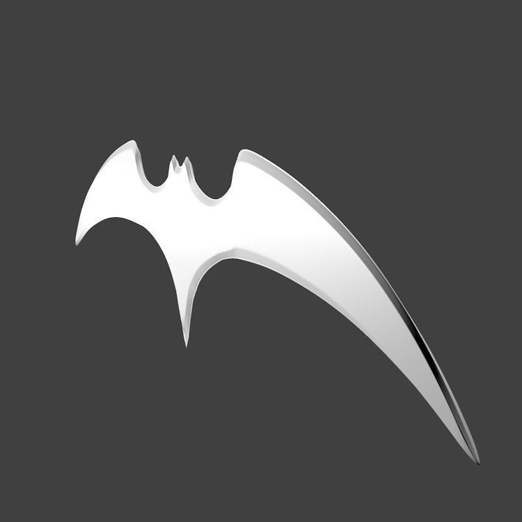 The BATARANG bat symbol Low-poly 3D model_2