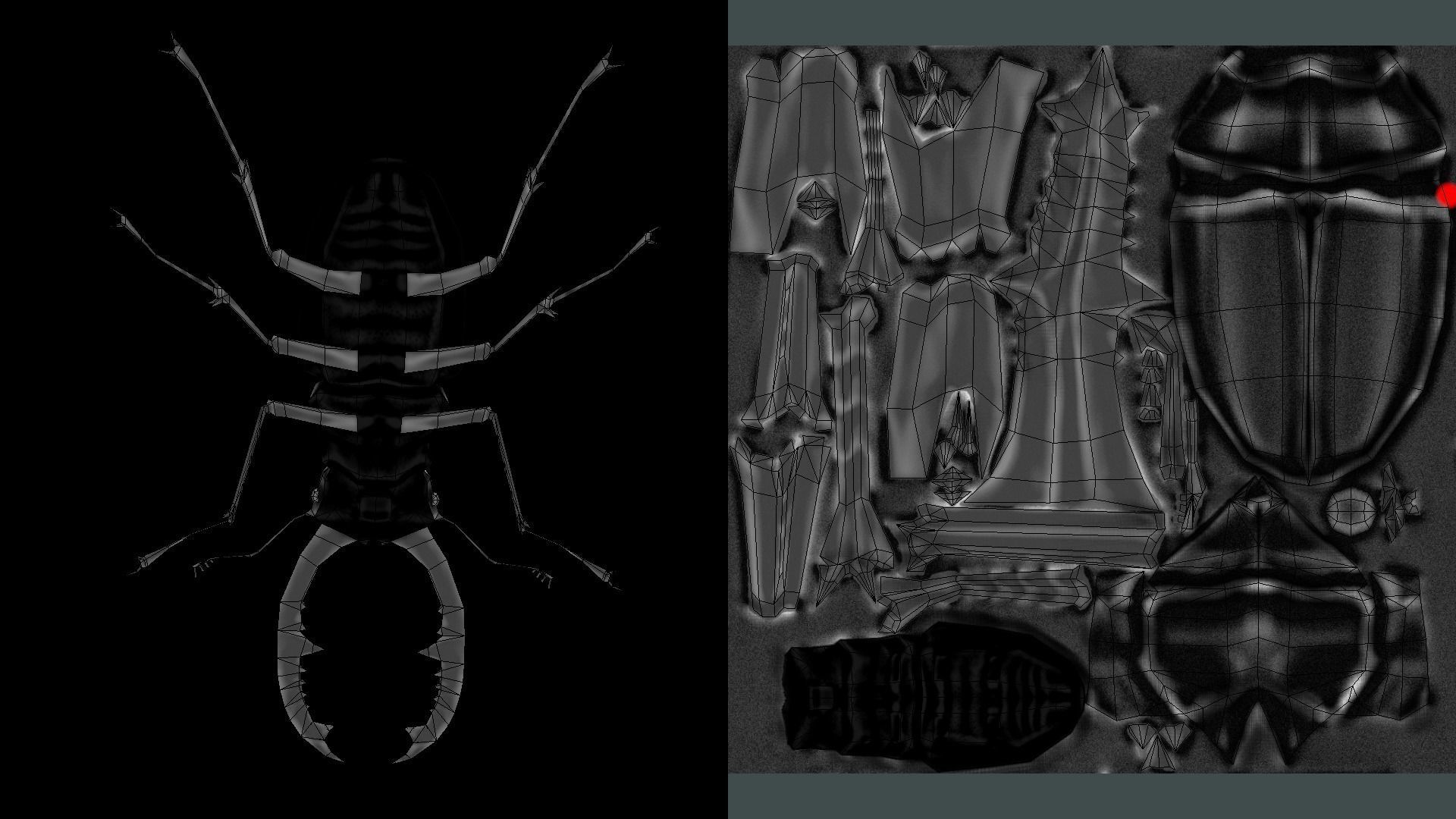 Stag Beetle Low-poly 3D model_7