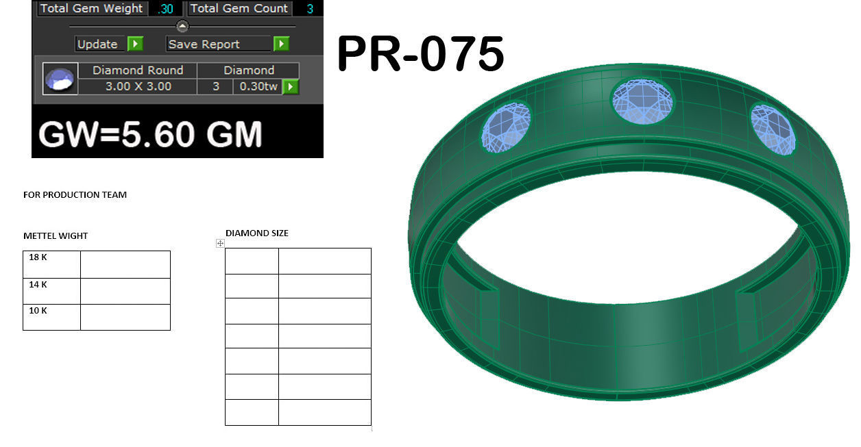 Women ring 3dm render detail 3D print model 3D print model_5