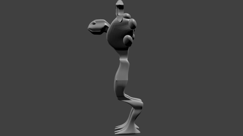 MONSTER humanoid Low-poly 3D model_2