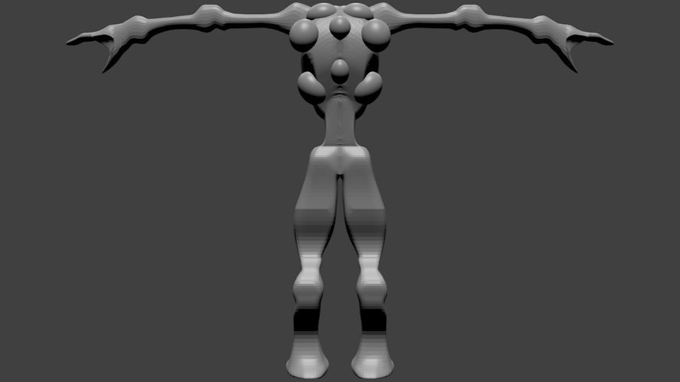 MONSTER humanoid Low-poly 3D model_1
