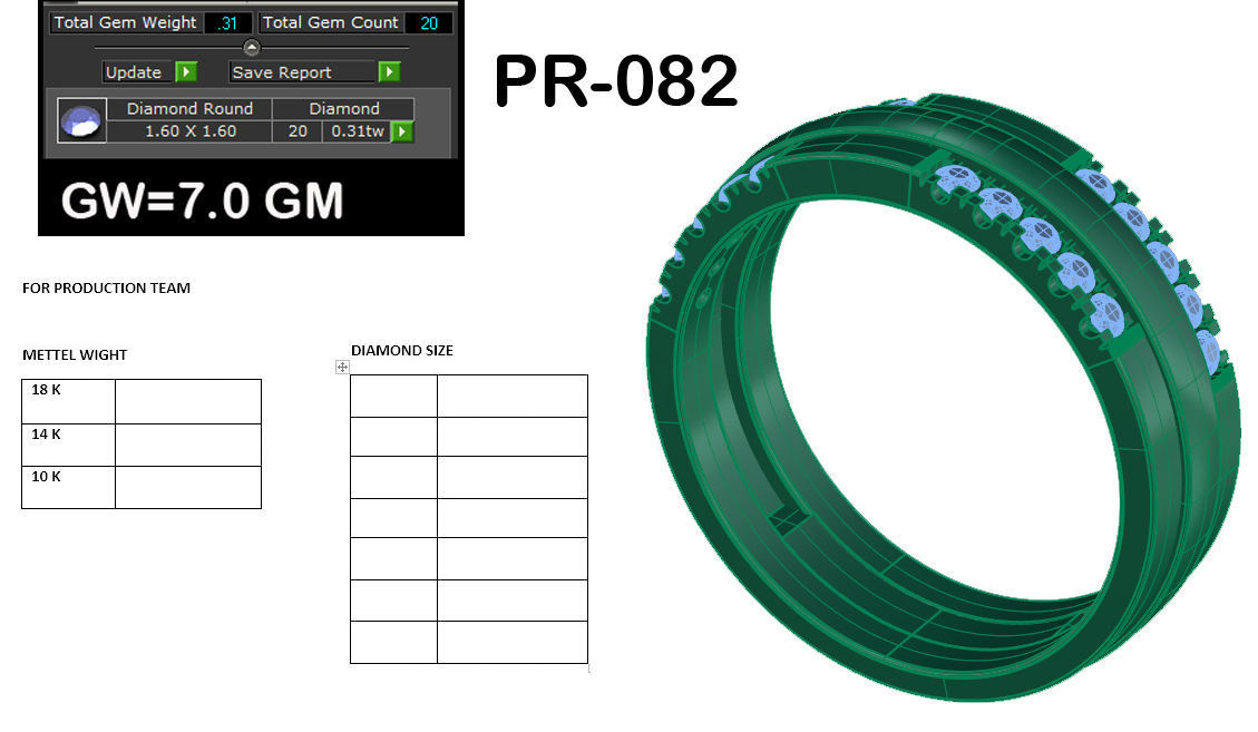 Women ring 3dm render detail 3D print model 3D print model_5