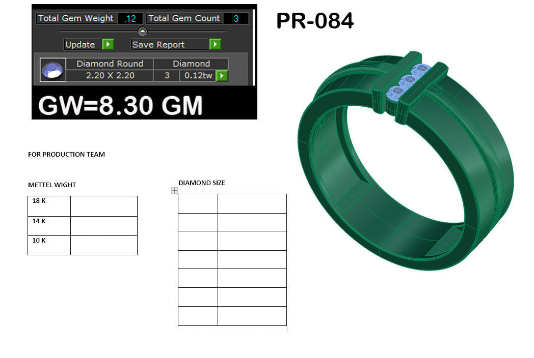 Women ring 3dm render detail 3D print model 3D print model_5