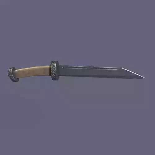  Viking Bone Knife Free low-poly 3D model