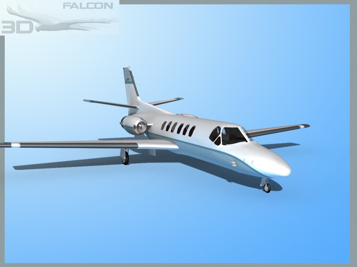 Falcon3D Citation V 560 F01 3D model_2