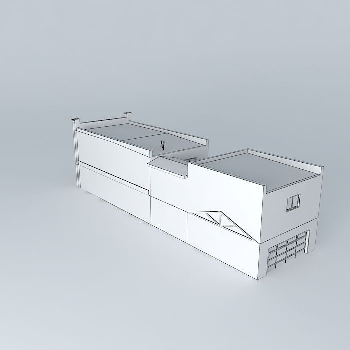 Row House 2 Free 3D model_4