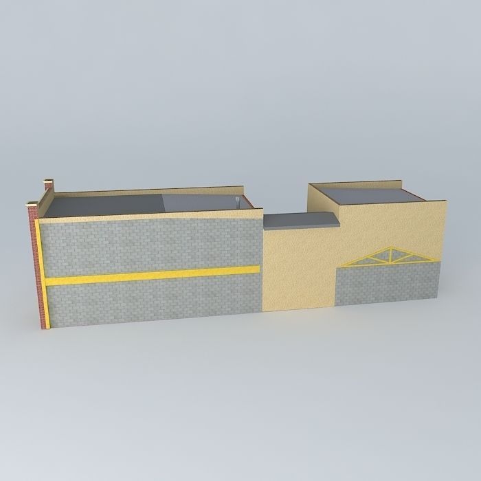 Row House 2 Free 3D model_2