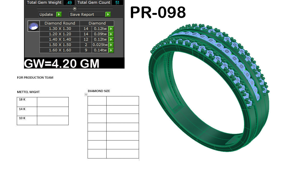 Women ring 3dm render detail 3D print model 3D print model_5