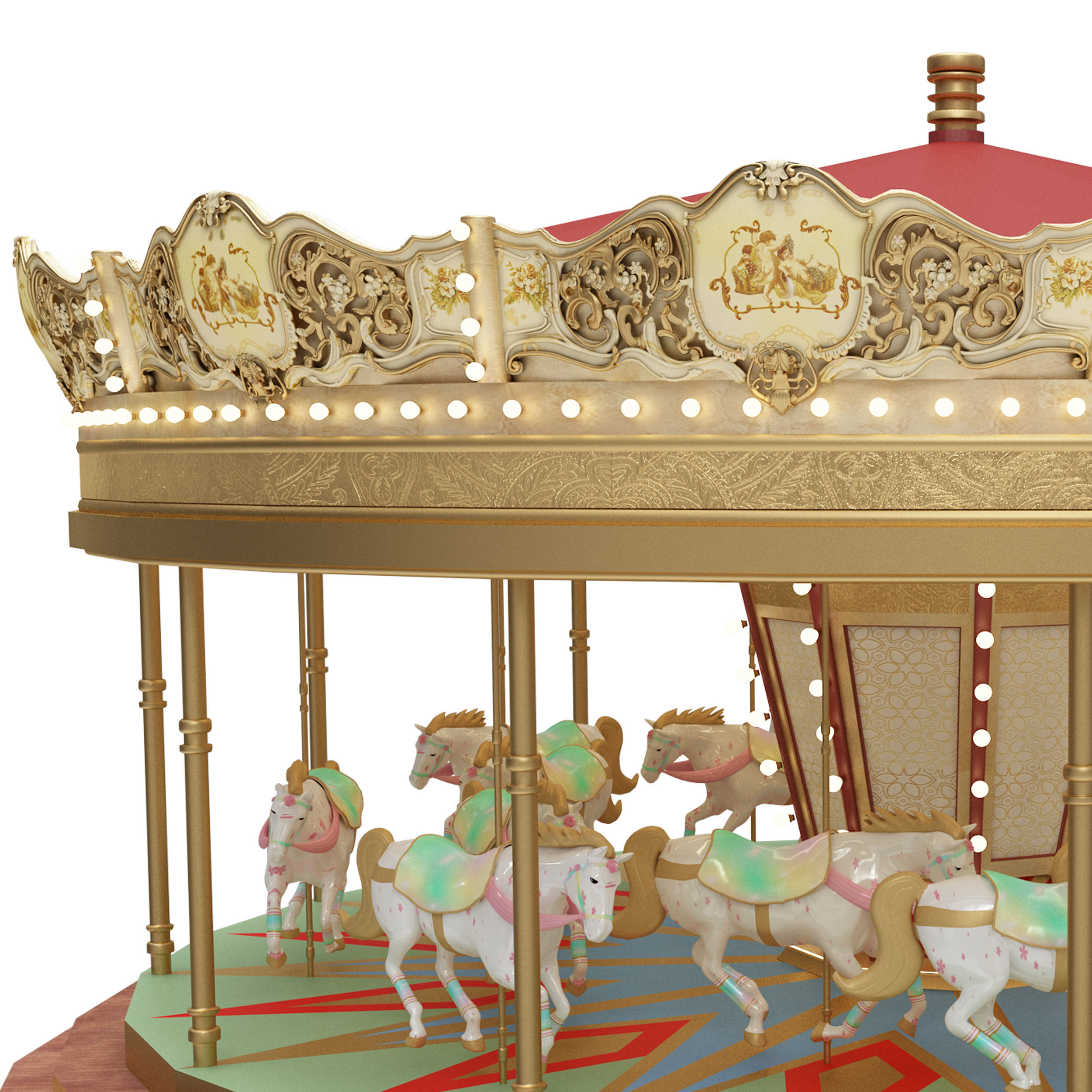 Carousel 3D print model_12
