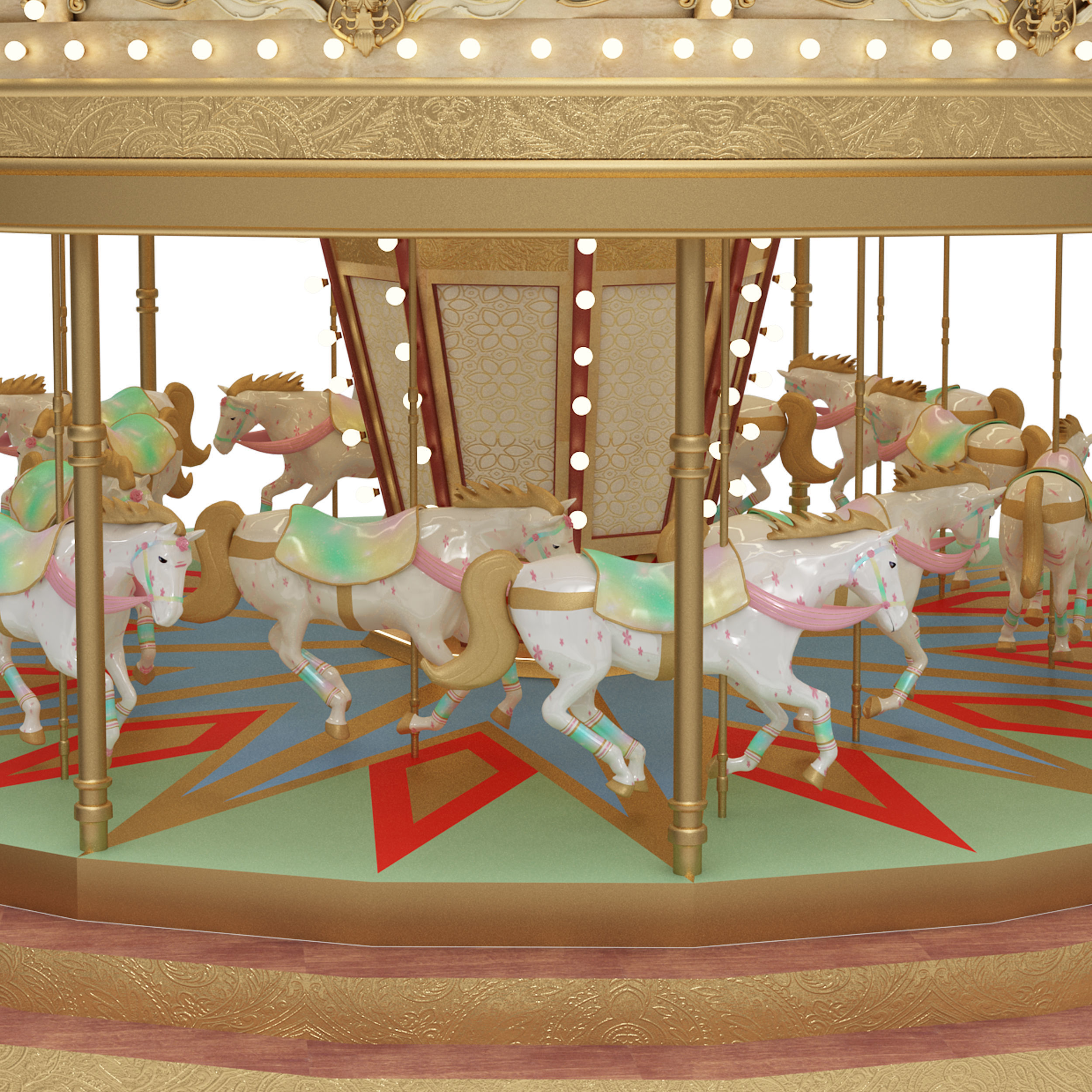 Carousel 3D print model_10