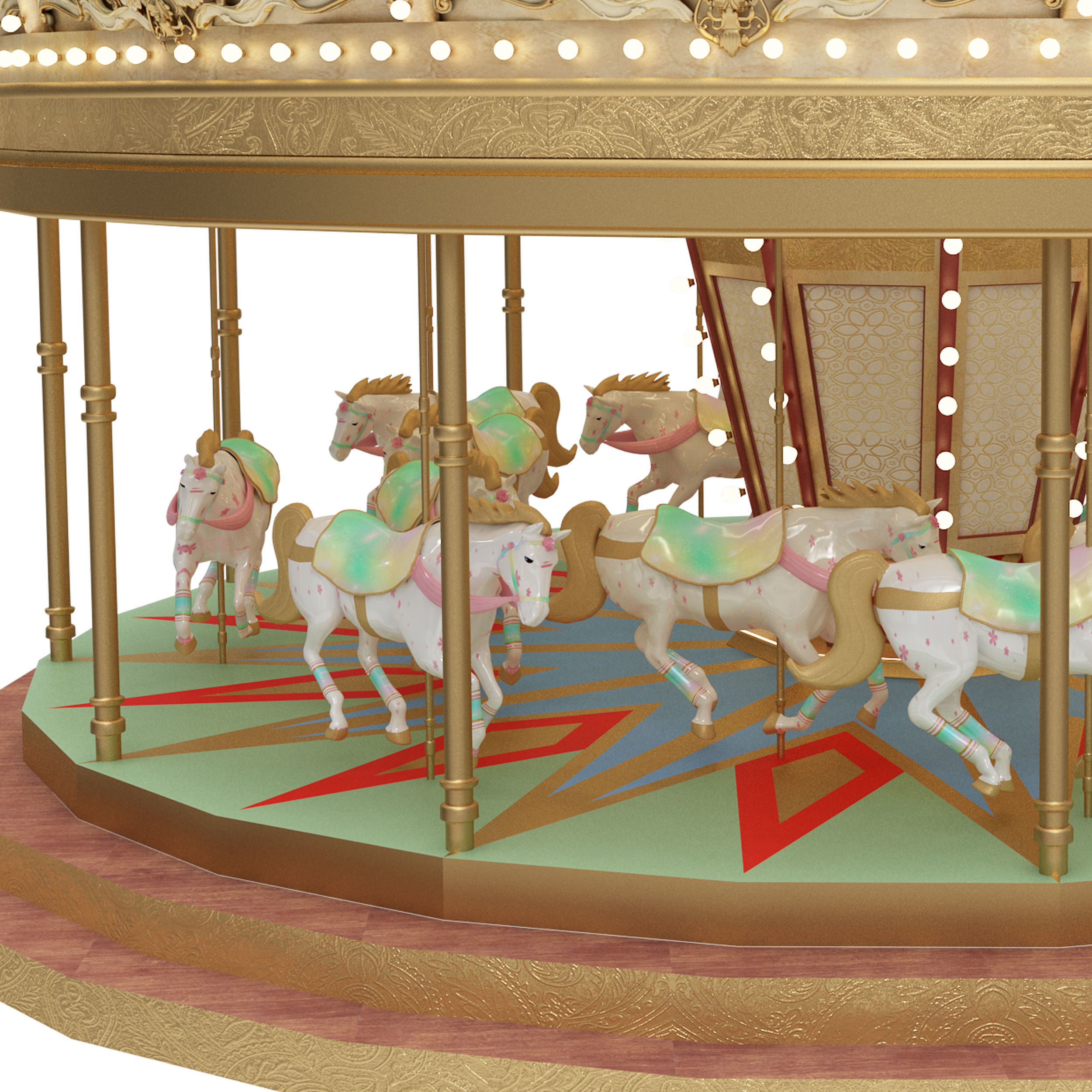 Carousel 3D print model_11