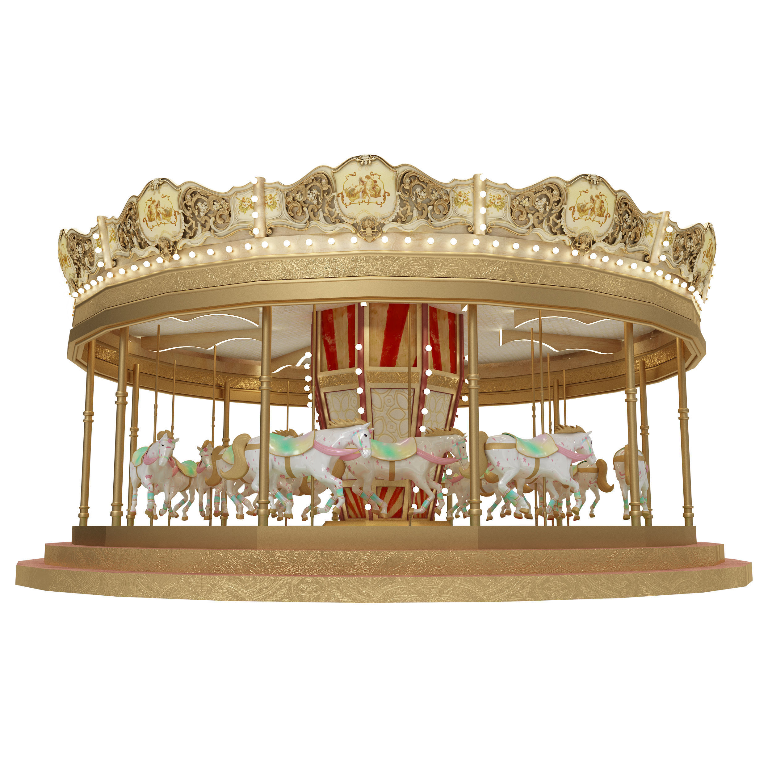 Carousel 3D print model_1