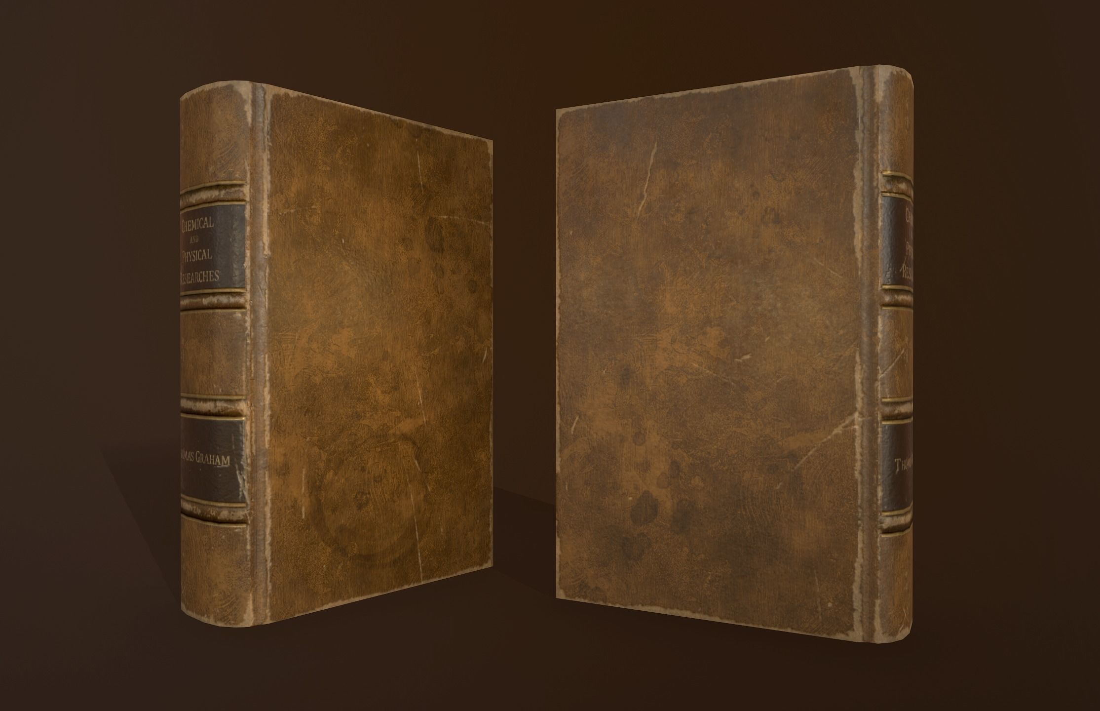 Old Books set - PBR Game Ready Low-poly 3D model_8