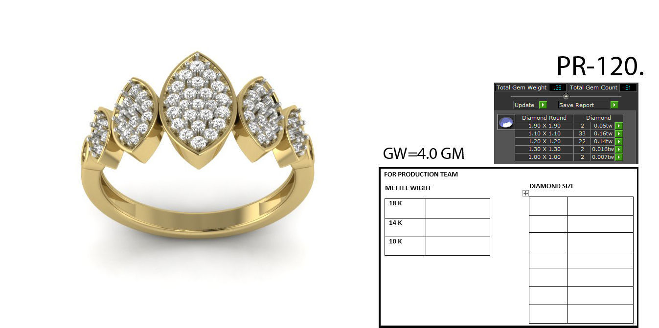 Women ring 3dm render detail 3D print model 3D print model_5