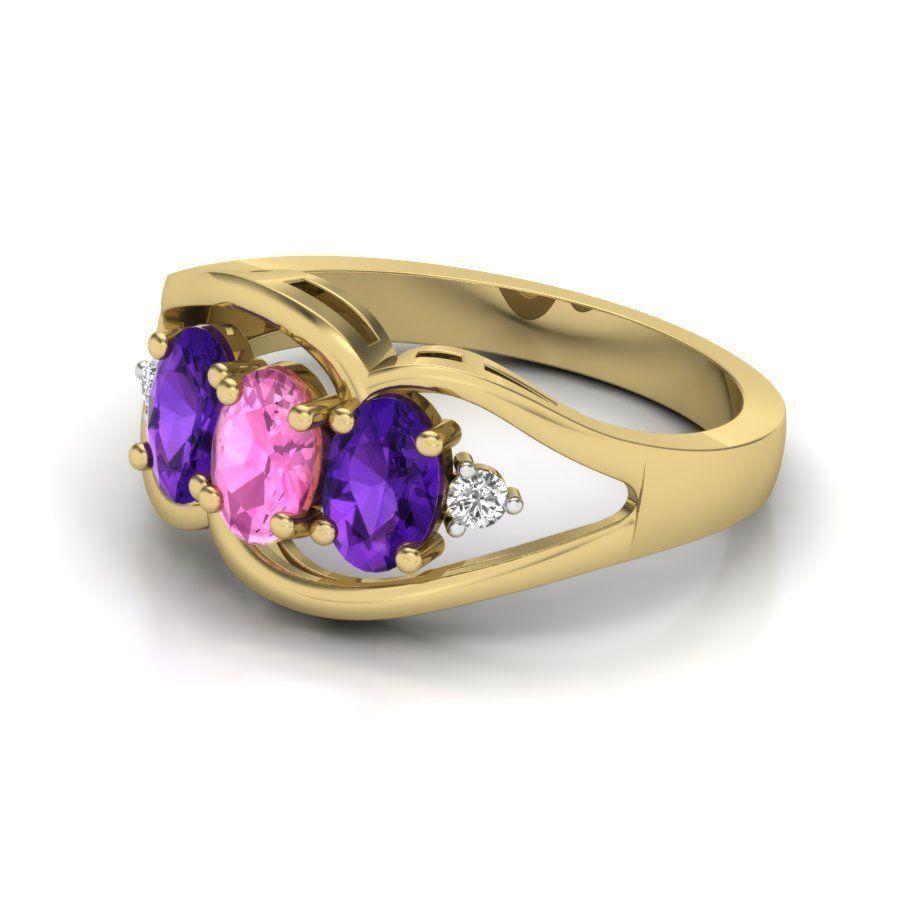 Women ring 3dm render detail 3D print model 3D print model_4