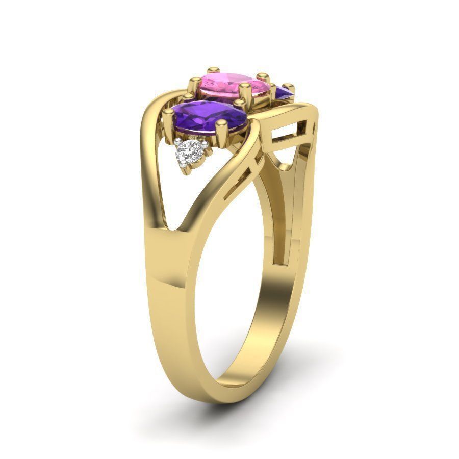 Women ring 3dm render detail 3D print model 3D print model_3