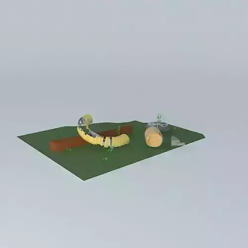 SCRAP grassy area with object
