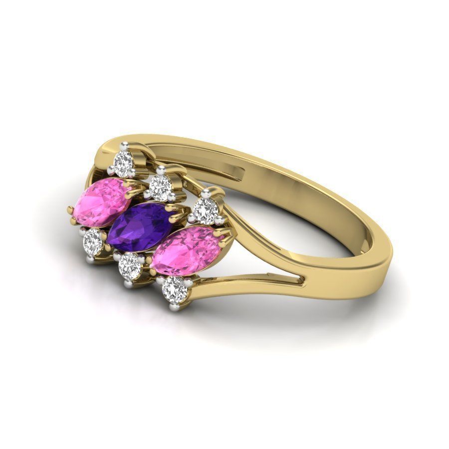 Women ring 3dm render detail 3D print model 3D print model_4