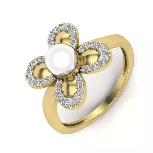 Women pearl ring 3dm render detail 3D print model