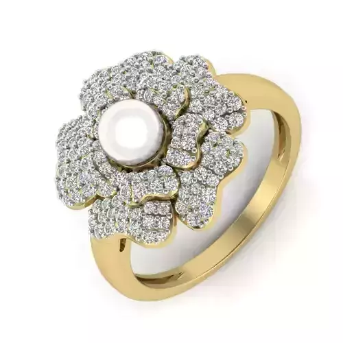 Women pearl ring 3dm render detail 3D print model