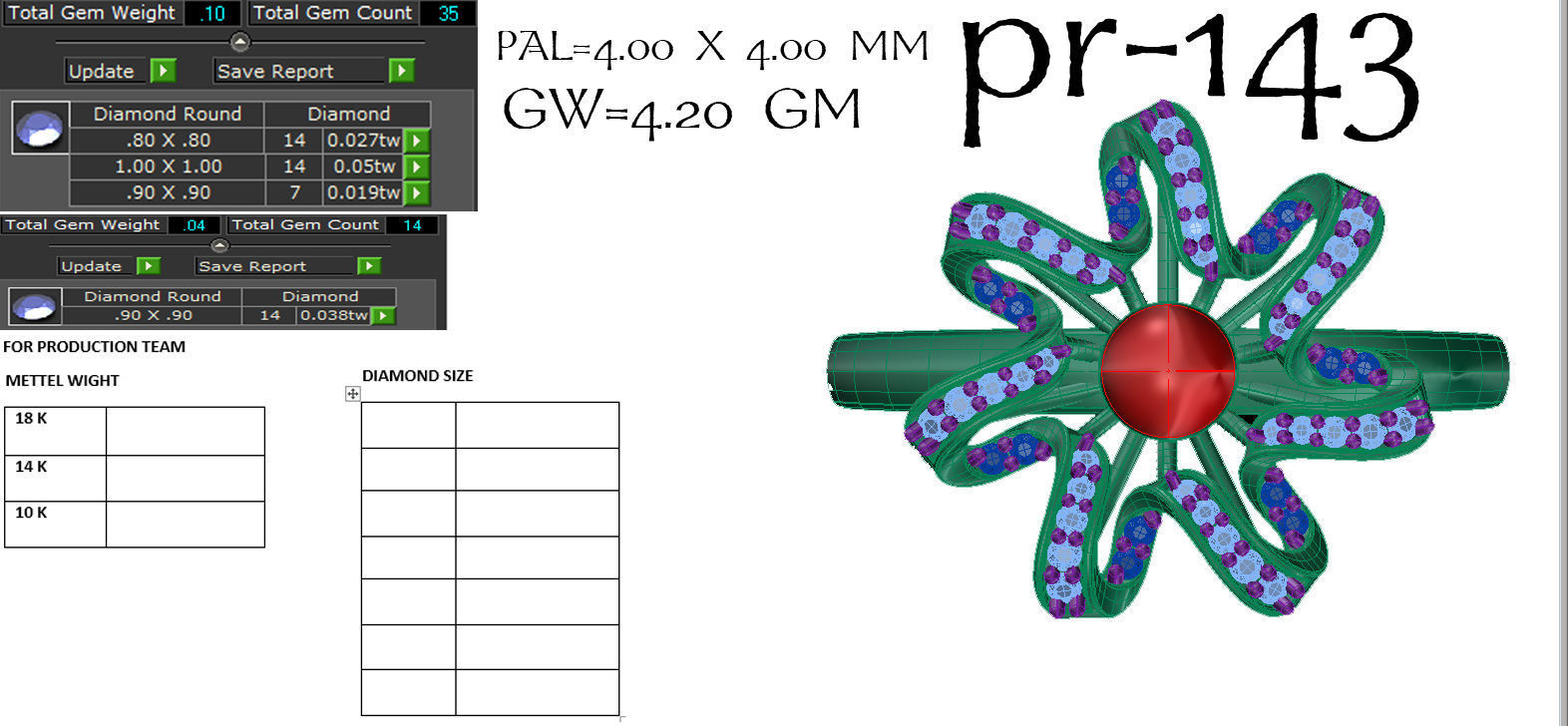 Women pearl ring 3dm render detail 3D print model 3D print model_5