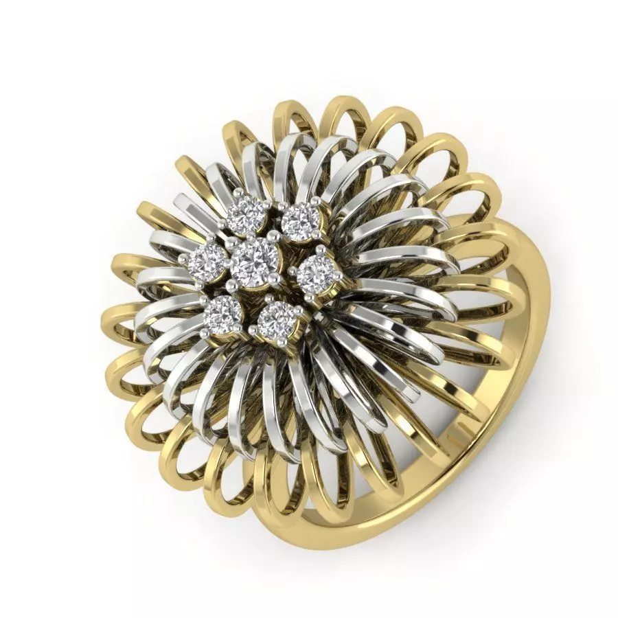 Women cocktail ring 3dm render detail 3D print model 3D print model