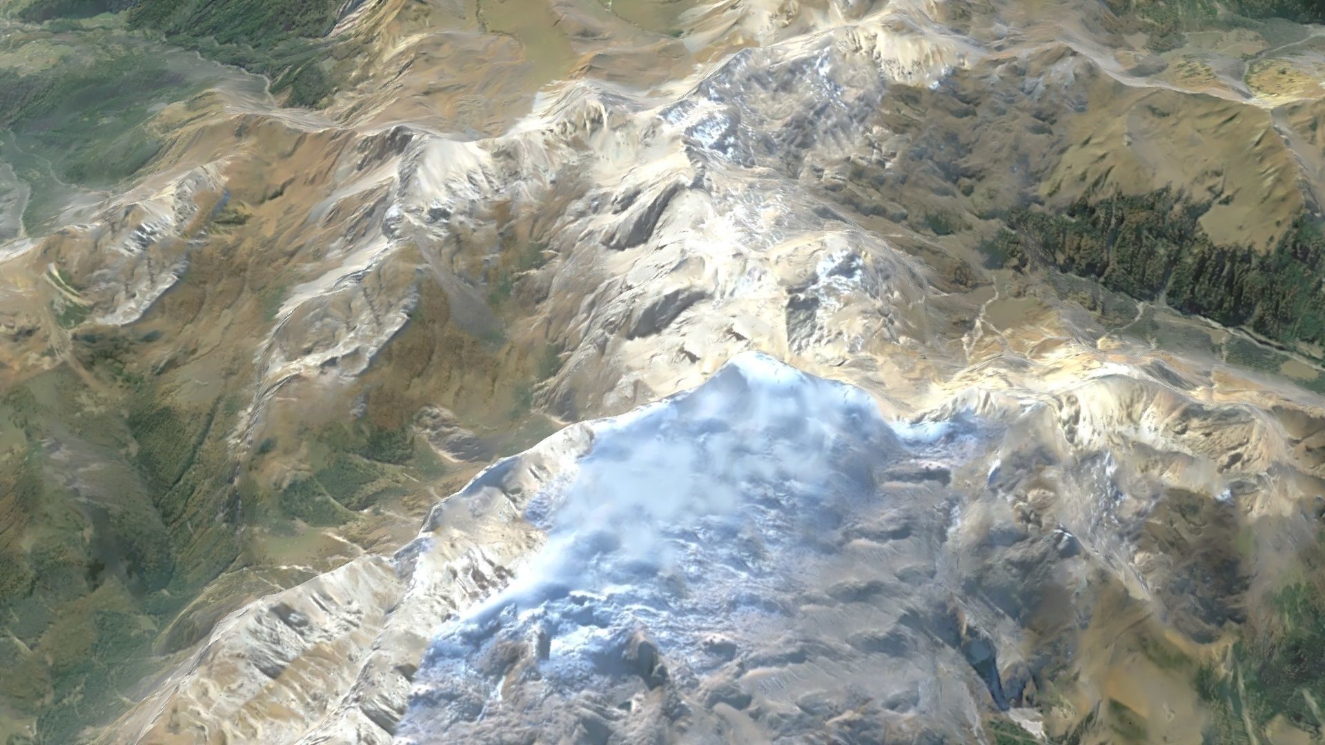 Dolomite Mountain Terrain 01 - High and Low Poly Versions 3D model_22