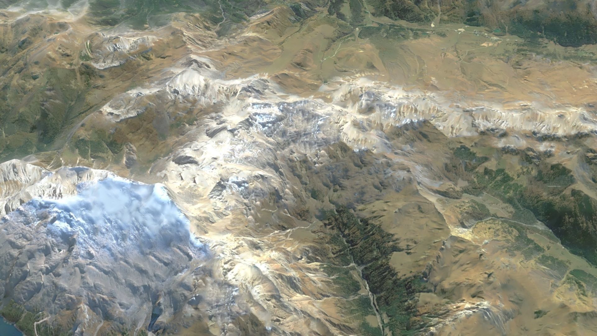 Dolomite Mountain Terrain 01 - High and Low Poly Versions 3D model_16