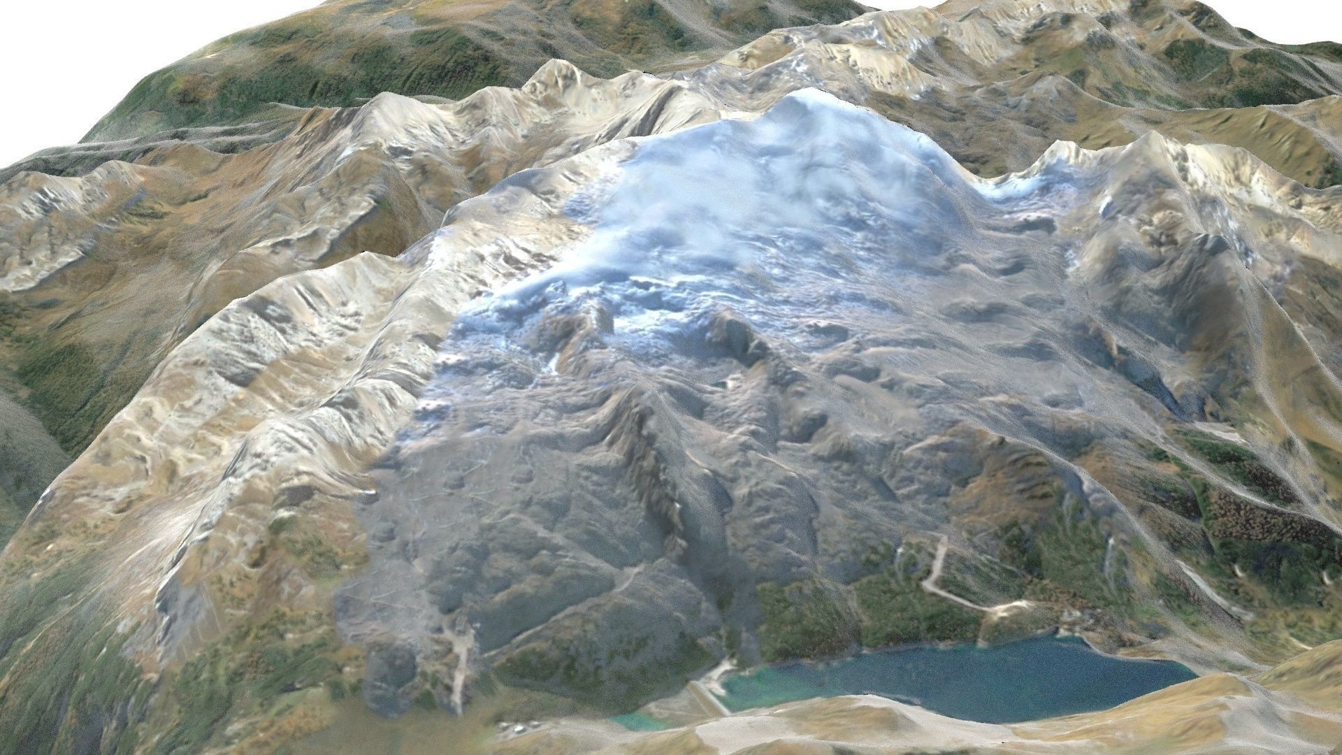 Dolomite Mountain Terrain 01 - High and Low Poly Versions 3D model_14