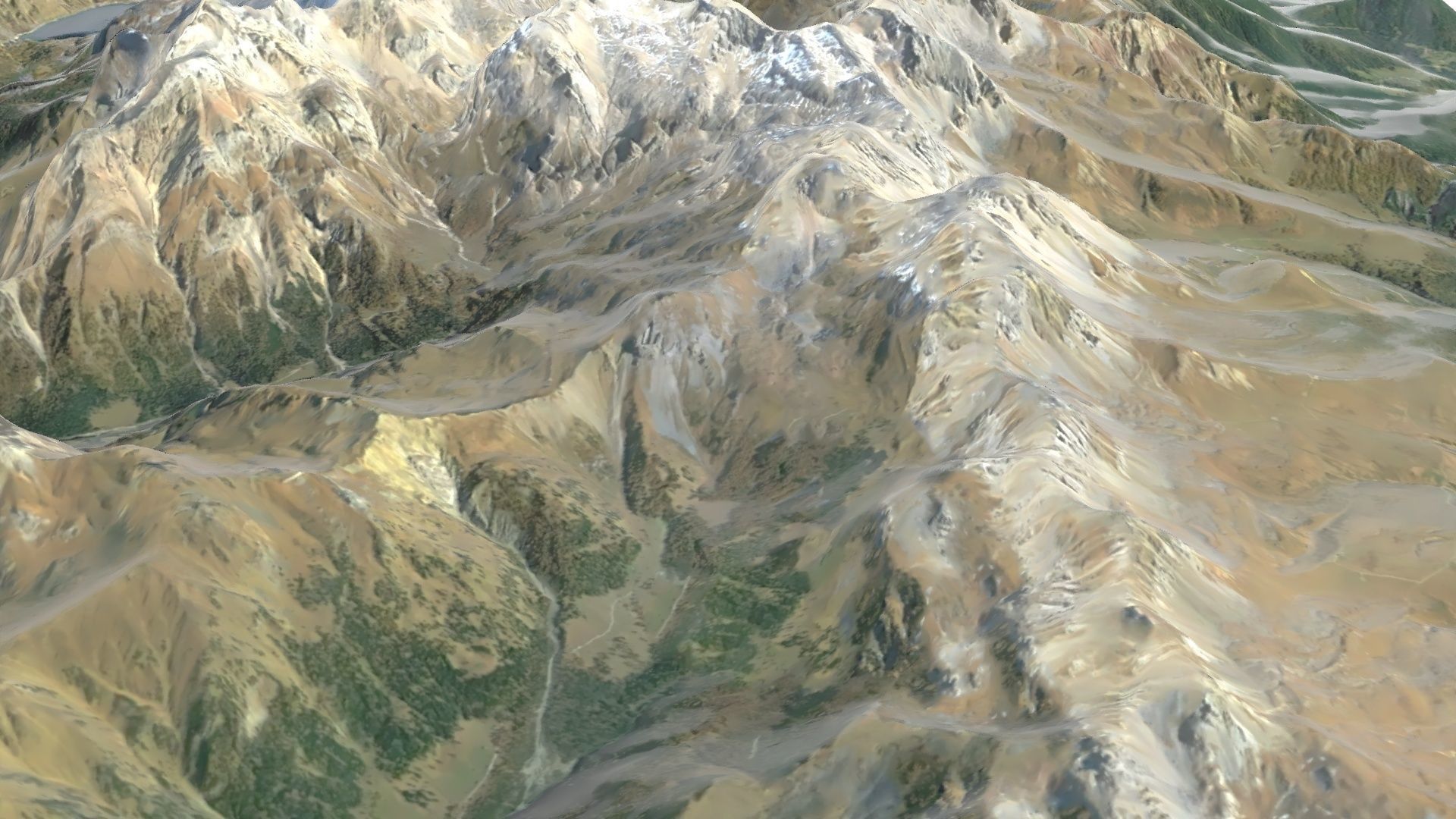 Dolomite Mountain Terrain 01 - High and Low Poly Versions 3D model_24