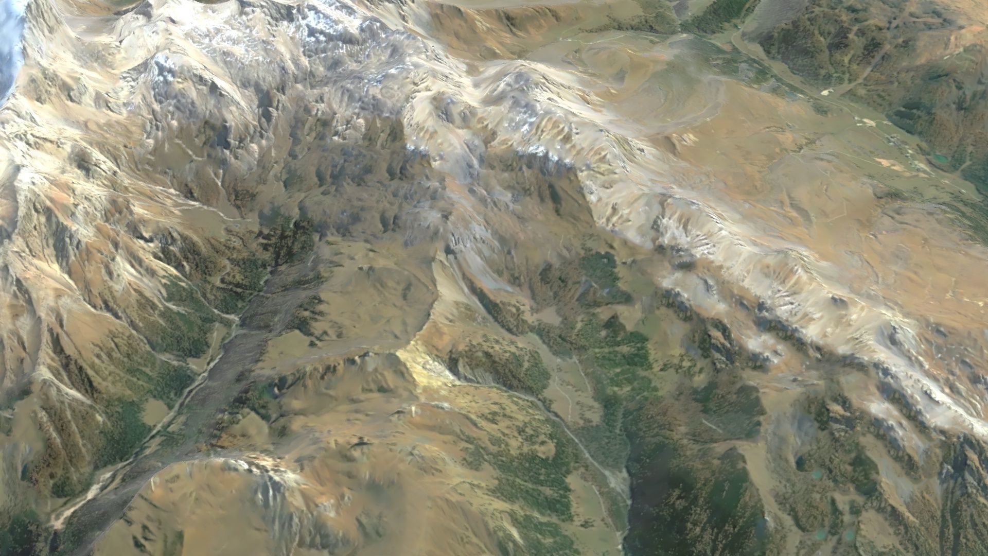 Dolomite Mountain Terrain 01 - High and Low Poly Versions 3D model_12