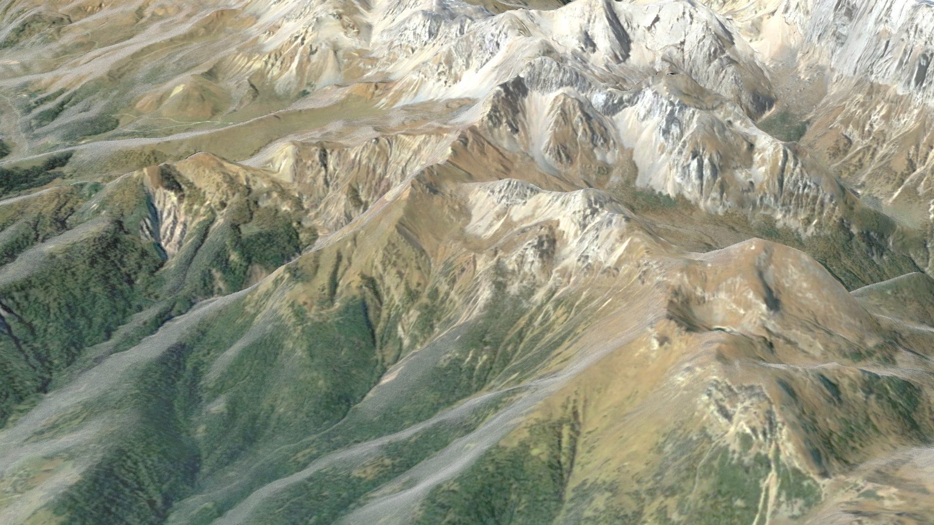 Dolomite Mountain Terrain 01 - High and Low Poly Versions 3D model_10