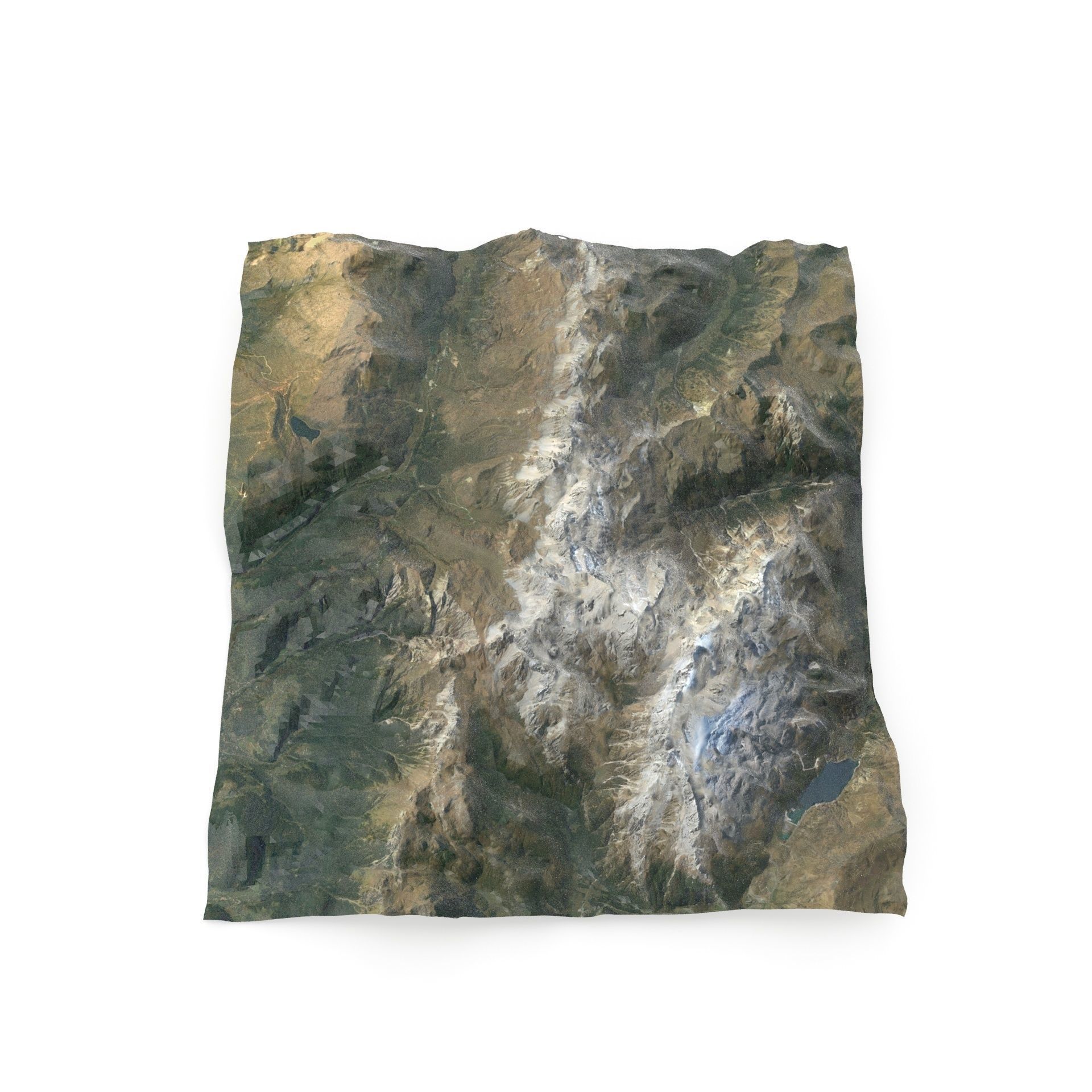 Dolomite Mountain Terrain 01 - High and Low Poly Versions 3D model_40