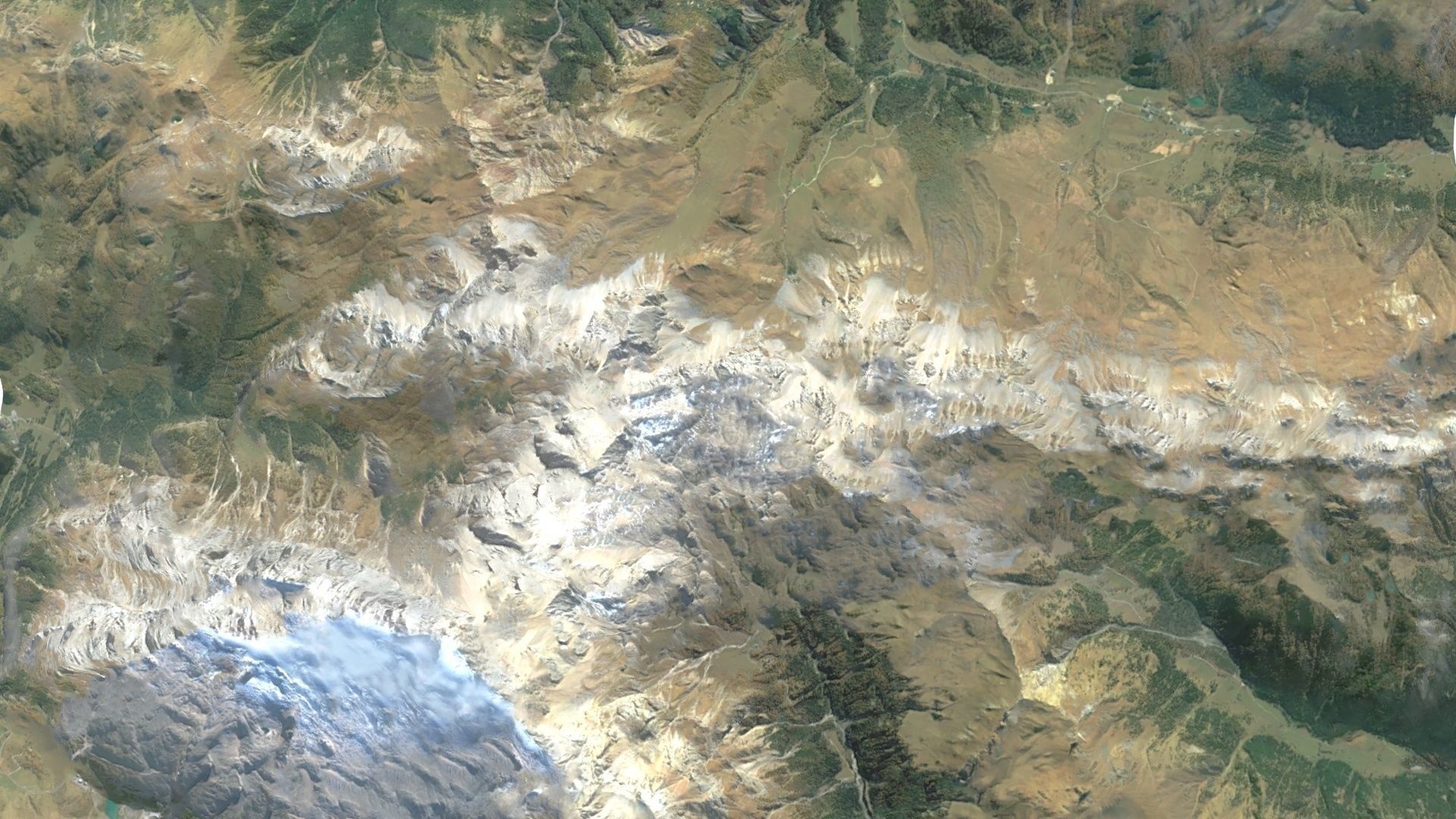 Dolomite Mountain Terrain 01 - High and Low Poly Versions 3D model_6