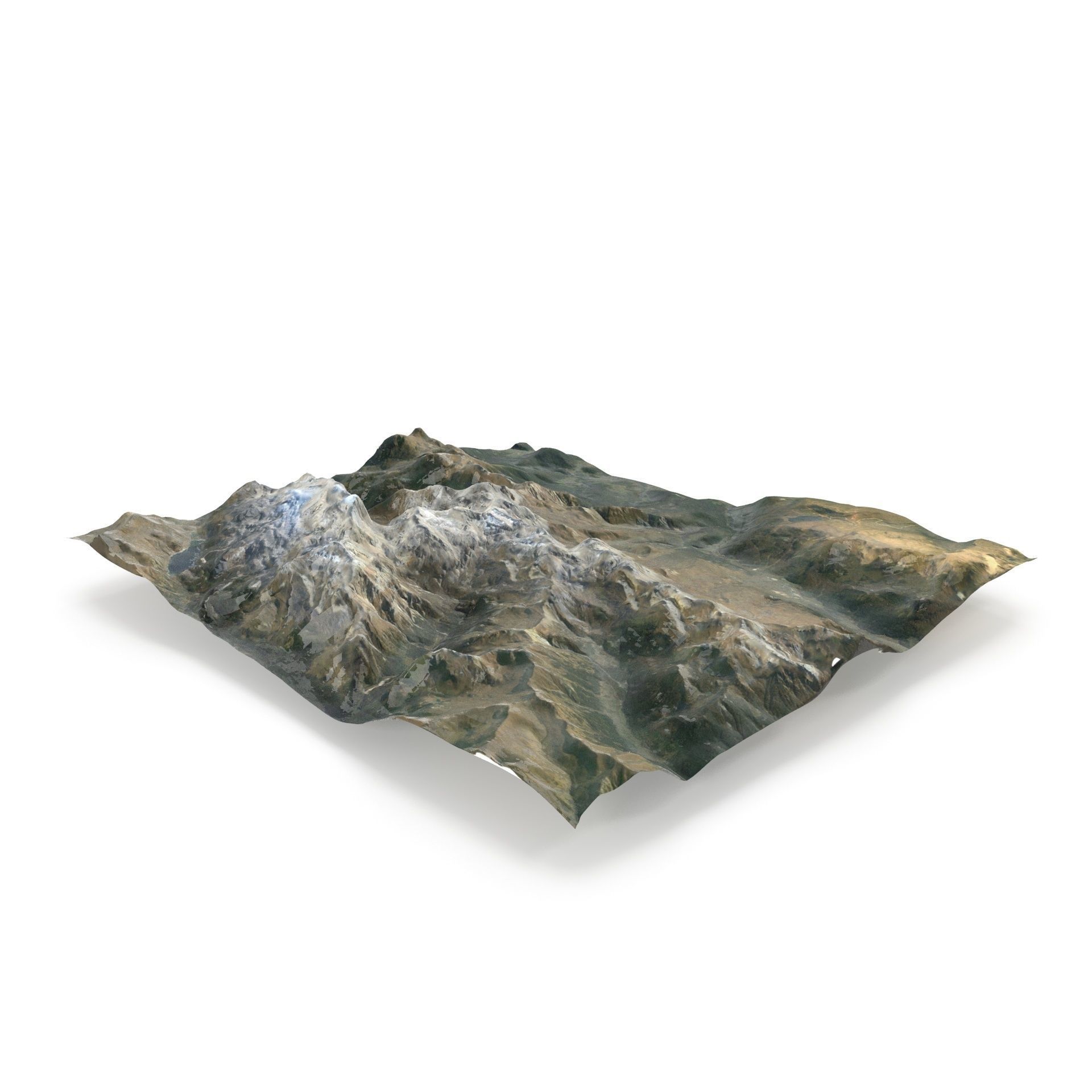 Dolomite Mountain Terrain 01 - High and Low Poly Versions 3D model_35